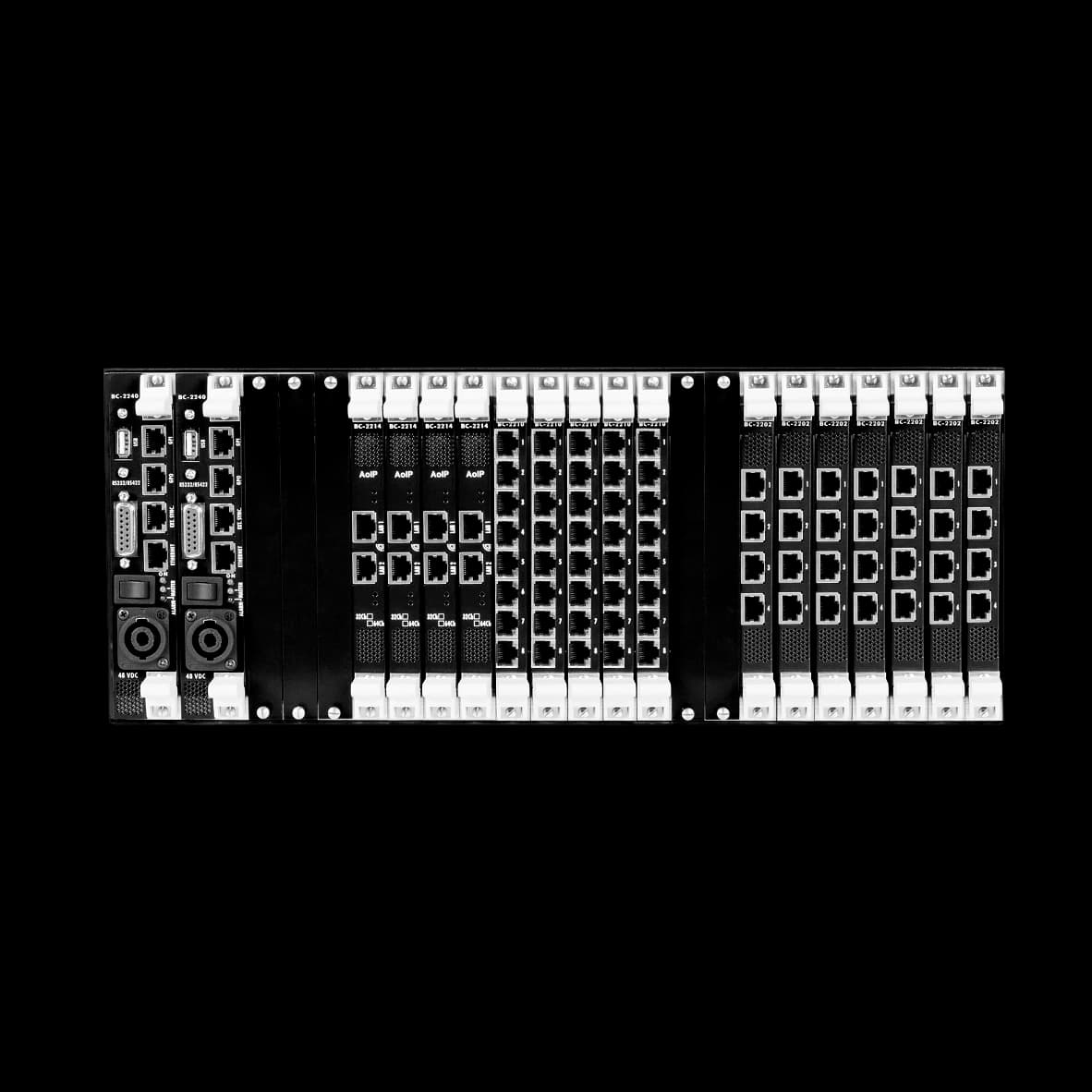 XCORE — panel trasero del chasis