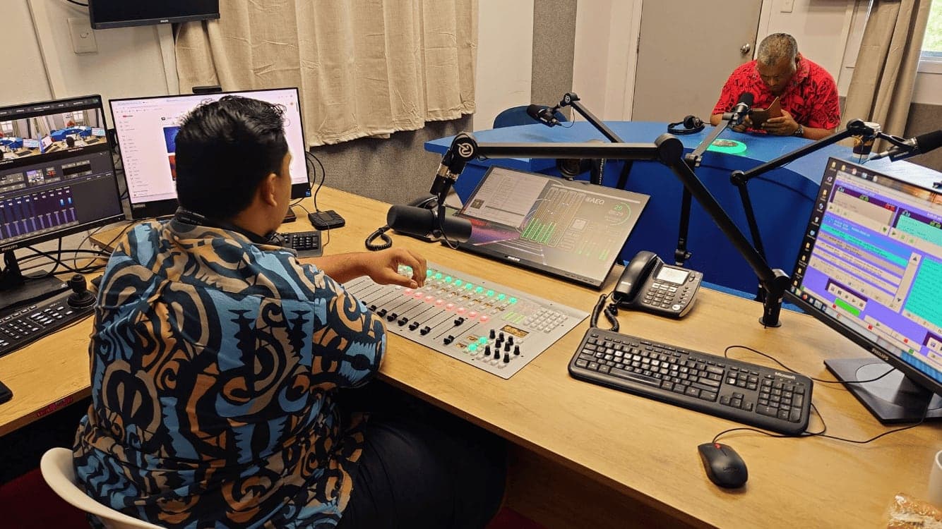 AEQ Capitol IP en el primer estudio digital de la Radio Nacional de Samoa