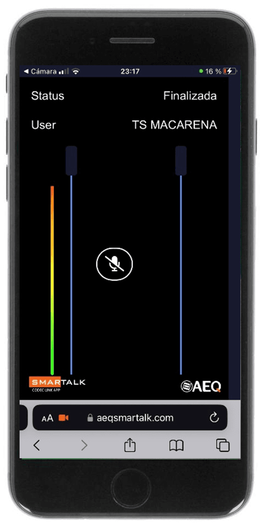 AEQ ofrece ahora el servicio Smartalk como aplicación residente para retransmisiones de alta calidad desde cualquier Smartphone